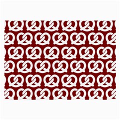 Red Pretzel Illustrations Pattern Large Glasses Cloth (2 Sides) by GardenOfOphir