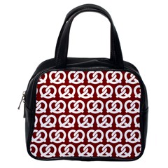 Red Pretzel Illustrations Pattern Classic Handbag (one Side) by GardenOfOphir