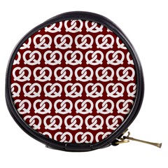 Red Pretzel Illustrations Pattern Mini Makeup Bag by GardenOfOphir