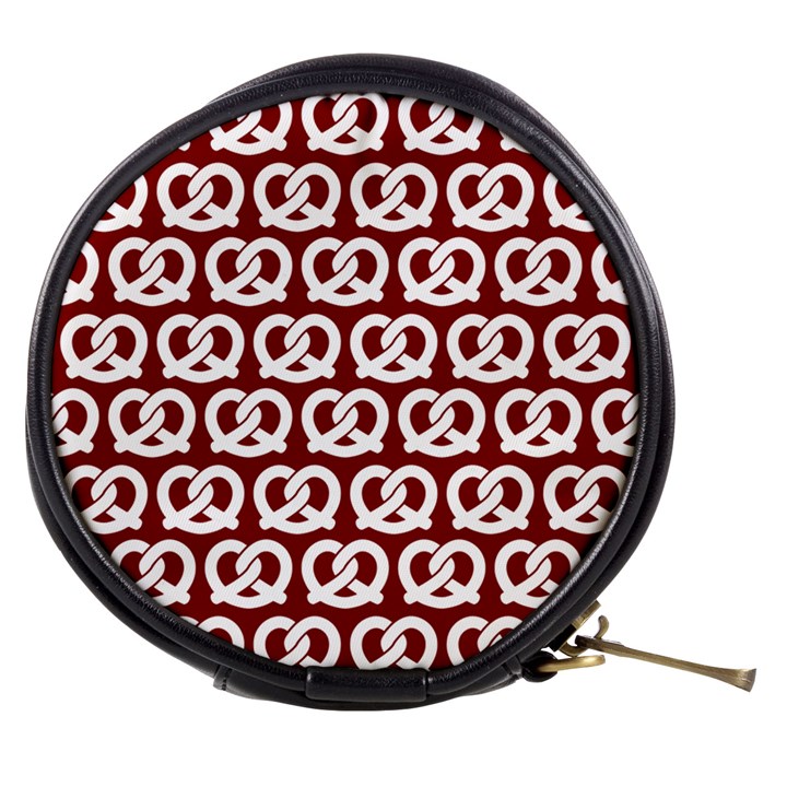 Red Pretzel Illustrations Pattern Mini Makeup Bag