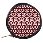 Red Pretzel Illustrations Pattern Mini Makeup Bag Back