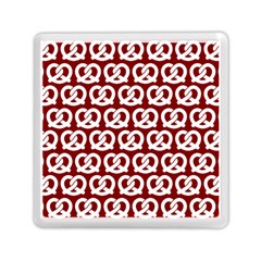 Red Pretzel Illustrations Pattern Memory Card Reader (square) by GardenOfOphir