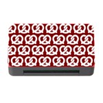 Red Pretzel Illustrations Pattern Memory Card Reader with CF Front