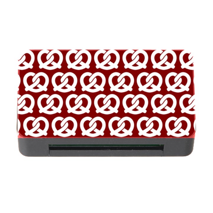 Red Pretzel Illustrations Pattern Memory Card Reader with CF