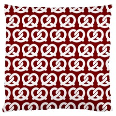 Red Pretzel Illustrations Pattern Large Cushion Case (two Sides) by GardenOfOphir