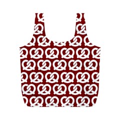 Red Pretzel Illustrations Pattern Full Print Recycle Bag (m) by GardenOfOphir