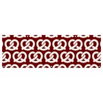 Red Pretzel Illustrations Pattern Banner and Sign 12  x 4  Front