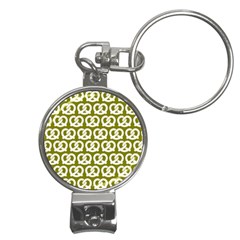 Olive Pretzel Illustrations Pattern Nail Clippers Key Chain by GardenOfOphir