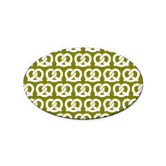 Olive Pretzel Illustrations Pattern Sticker (oval) by GardenOfOphir