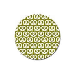 Olive Pretzel Illustrations Pattern Magnet 3  (round) by GardenOfOphir