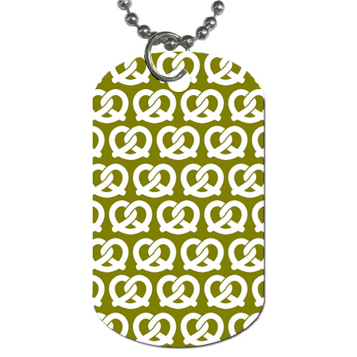 Olive Pretzel Illustrations Pattern Dog Tag (One Side)