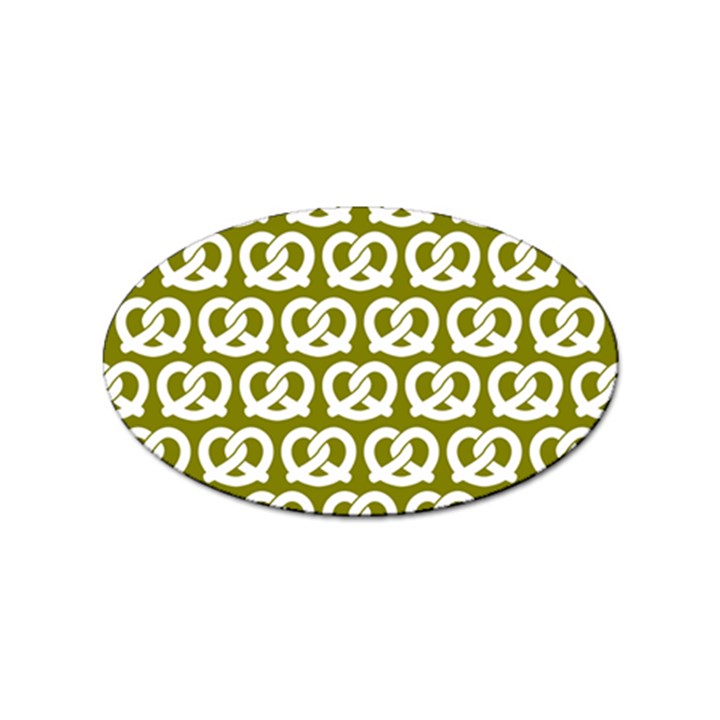 Olive Pretzel Illustrations Pattern Sticker Oval (100 pack)