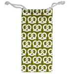 Olive Pretzel Illustrations Pattern Jewelry Bag Back