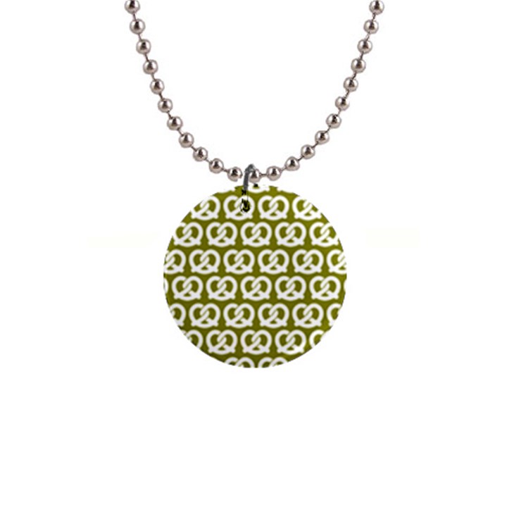 Olive Pretzel Illustrations Pattern 1  Button Necklace