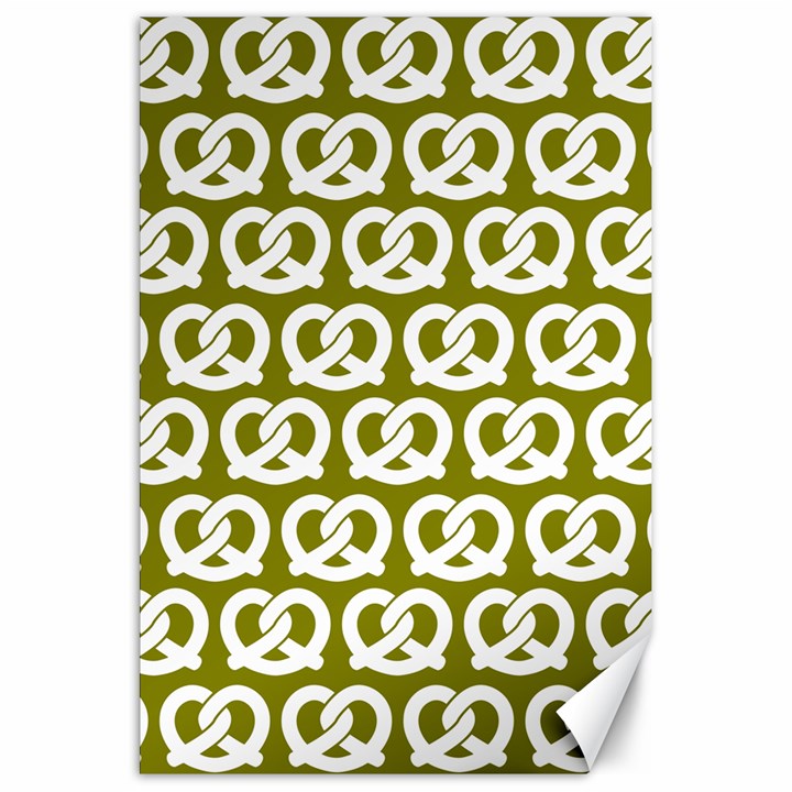 Olive Pretzel Illustrations Pattern Canvas 20  x 30 