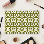 Olive Pretzel Illustrations Pattern Cosmetic Bag (Large) Back