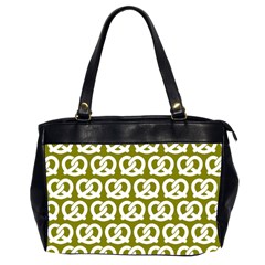 Olive Pretzel Illustrations Pattern Oversize Office Handbag (2 Sides) by GardenOfOphir