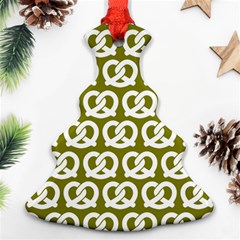 Olive Pretzel Illustrations Pattern Ornament (christmas Tree)  by GardenOfOphir