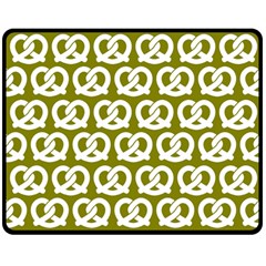 Olive Pretzel Illustrations Pattern Fleece Blanket (medium) by GardenOfOphir