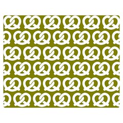 Olive Pretzel Illustrations Pattern Premium Plush Fleece Blanket (medium) by GardenOfOphir