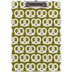 Olive Pretzel Illustrations Pattern A4 Acrylic Clipboard Front