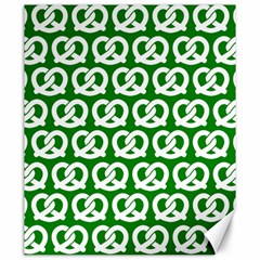 Green Pretzel Illustrations Pattern Canvas 20  X 24  by GardenOfOphir