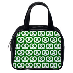 Green Pretzel Illustrations Pattern Classic Handbag (one Side) by GardenOfOphir