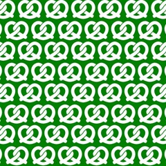 Green Pretzel Illustrations Pattern Play Mat (square) by GardenOfOphir