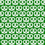 Green Pretzel Illustrations Pattern Play Mat (Square) Front