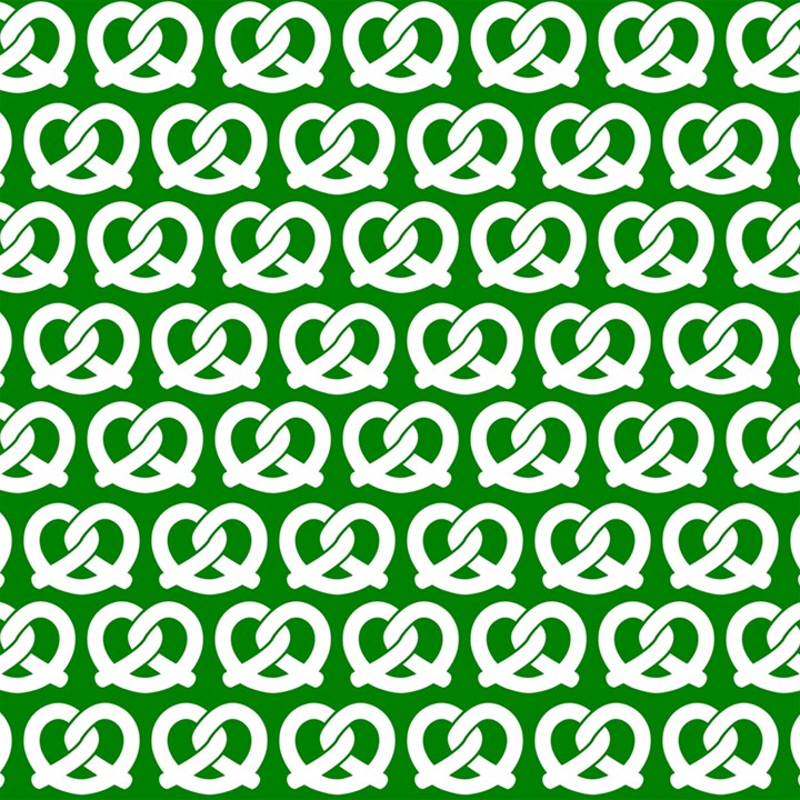 Green Pretzel Illustrations Pattern Play Mat (Square)