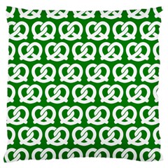 Green Pretzel Illustrations Pattern Large Cushion Case (two Sides) by GardenOfOphir