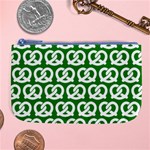 Green Pretzel Illustrations Pattern Large Coin Purse Front