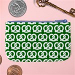 Green Pretzel Illustrations Pattern Large Coin Purse Back