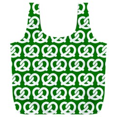 Green Pretzel Illustrations Pattern Full Print Recycle Bag (xxxl) by GardenOfOphir