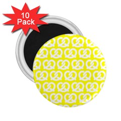 Yellow Pretzel Illustrations Pattern 2 25  Magnets (10 Pack) 