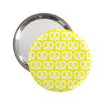 Yellow Pretzel Illustrations Pattern 2.25  Handbag Mirrors Front