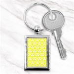 Yellow Pretzel Illustrations Pattern Key Chain (Rectangle) Front