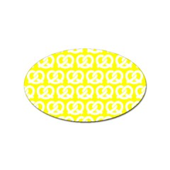 Yellow Pretzel Illustrations Pattern Sticker Oval (10 Pack) by GardenOfOphir