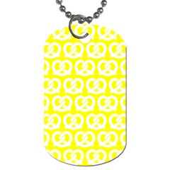 Yellow Pretzel Illustrations Pattern Dog Tag (two Sides)