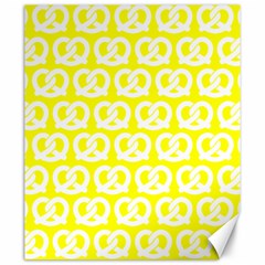 Yellow Pretzel Illustrations Pattern Canvas 20  X 24 