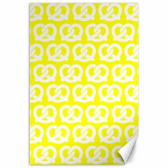 Yellow Pretzel Illustrations Pattern Canvas 24  X 36 