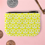 Yellow Pretzel Illustrations Pattern Mini Coin Purse Back