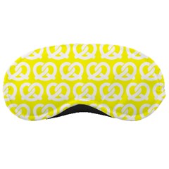 Yellow Pretzel Illustrations Pattern Sleeping Mask