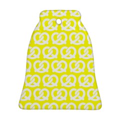 Yellow Pretzel Illustrations Pattern Bell Ornament (two Sides) by GardenOfOphir