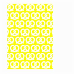 Yellow Pretzel Illustrations Pattern Large Garden Flag (two Sides) by GardenOfOphir