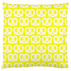 Yellow Pretzel Illustrations Pattern Large Cushion Case (one Side) by GardenOfOphir