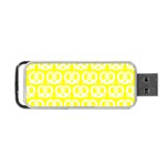 Yellow Pretzel Illustrations Pattern Portable USB Flash (Two Sides) Back