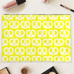 Yellow Pretzel Illustrations Pattern Cosmetic Bag (xxl) by GardenOfOphir