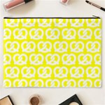 Yellow Pretzel Illustrations Pattern Cosmetic Bag (XXXL) Back