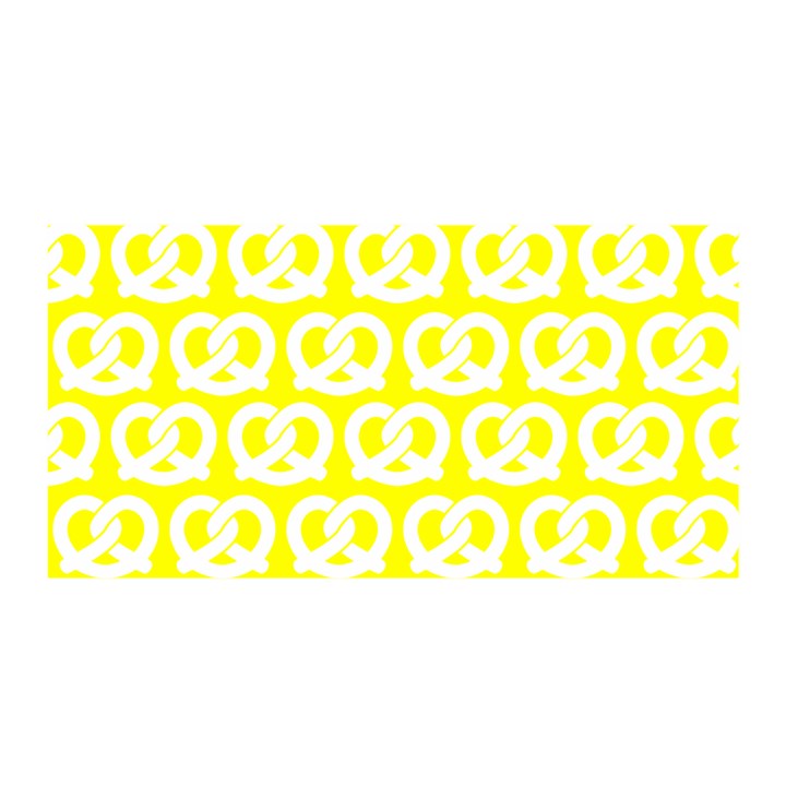 Yellow Pretzel Illustrations Pattern Satin Wrap 35  x 70 